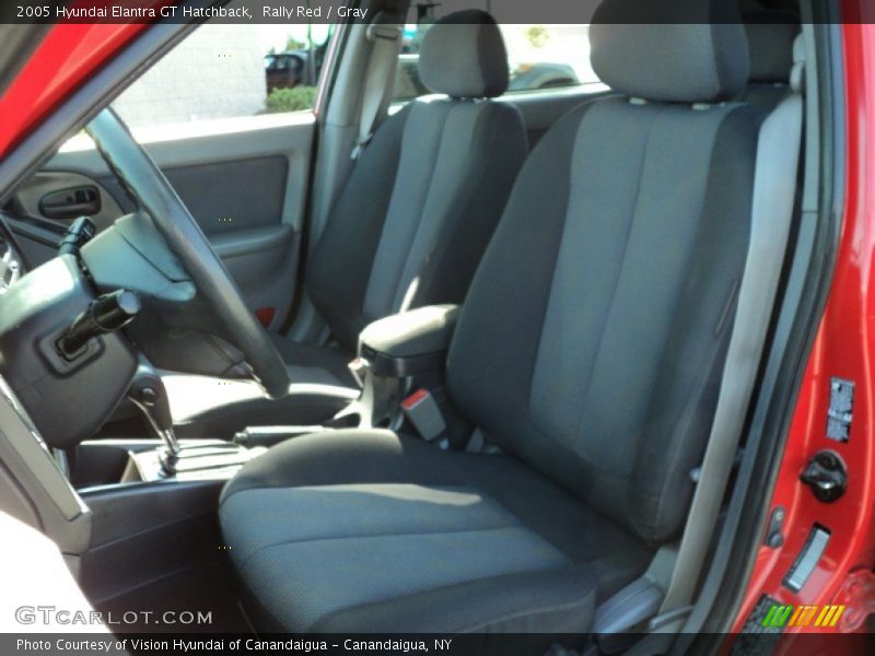 Rally Red / Gray 2005 Hyundai Elantra GT Hatchback