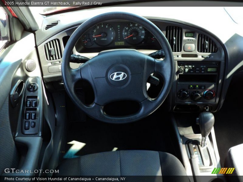 Rally Red / Gray 2005 Hyundai Elantra GT Hatchback