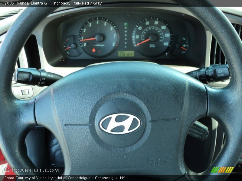 Rally Red / Gray 2005 Hyundai Elantra GT Hatchback