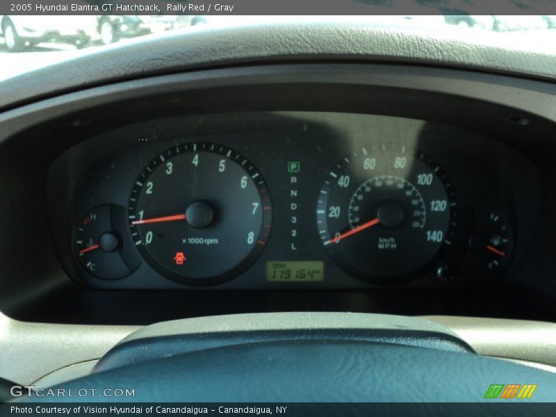 Rally Red / Gray 2005 Hyundai Elantra GT Hatchback