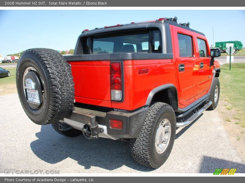 Solar Flare Metallic / Ebony Black 2008 Hummer H2 SUT