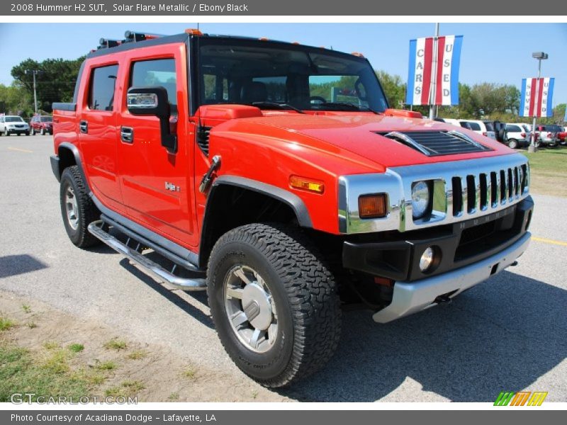 Solar Flare Metallic / Ebony Black 2008 Hummer H2 SUT