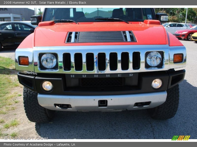 Solar Flare Metallic / Ebony Black 2008 Hummer H2 SUT