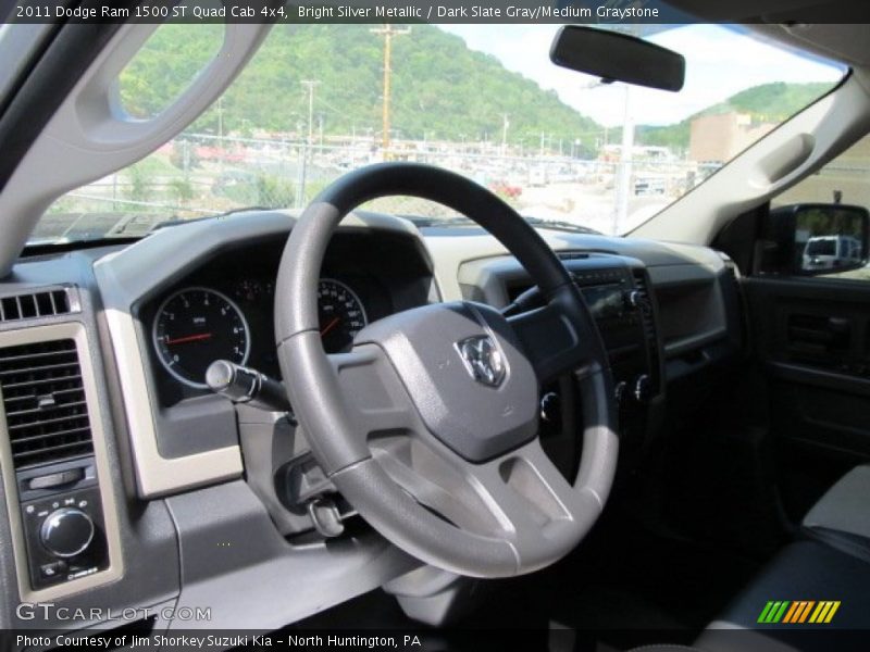 Bright Silver Metallic / Dark Slate Gray/Medium Graystone 2011 Dodge Ram 1500 ST Quad Cab 4x4