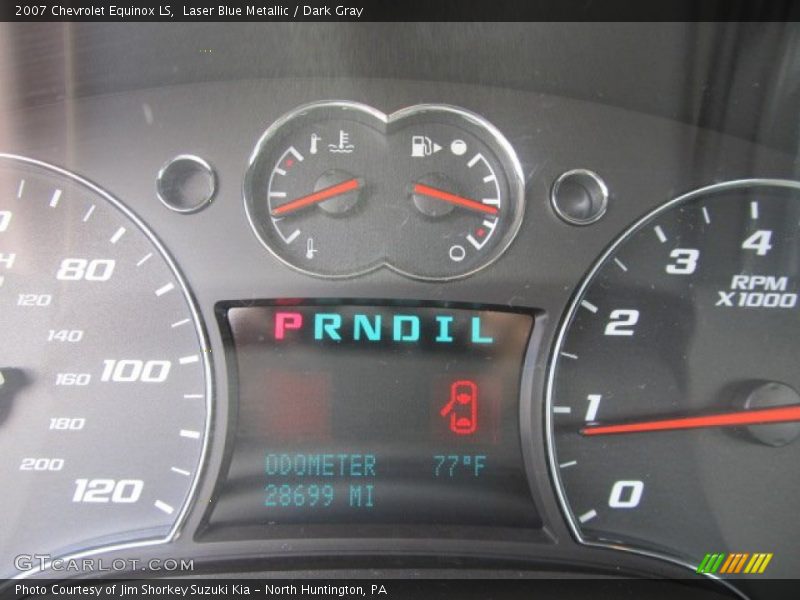 Laser Blue Metallic / Dark Gray 2007 Chevrolet Equinox LS