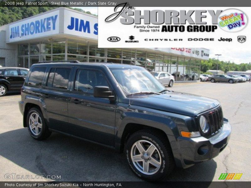 Steel Blue Metallic / Dark Slate Gray 2008 Jeep Patriot Sport