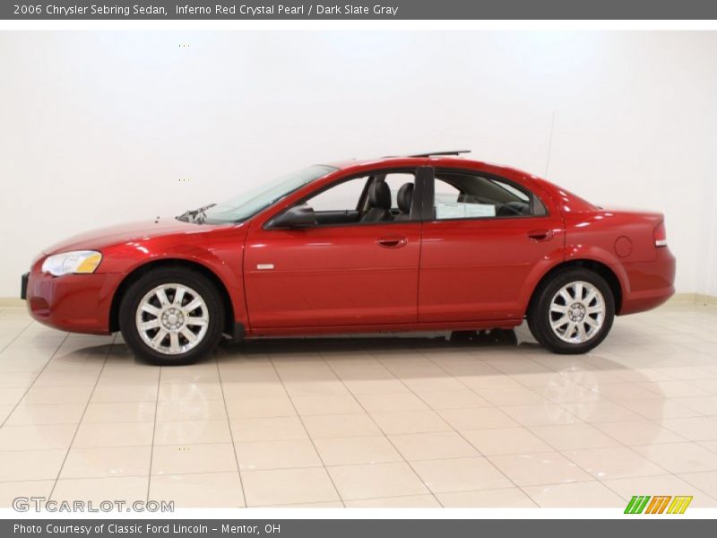 Inferno Red Crystal Pearl / Dark Slate Gray 2006 Chrysler Sebring Sedan