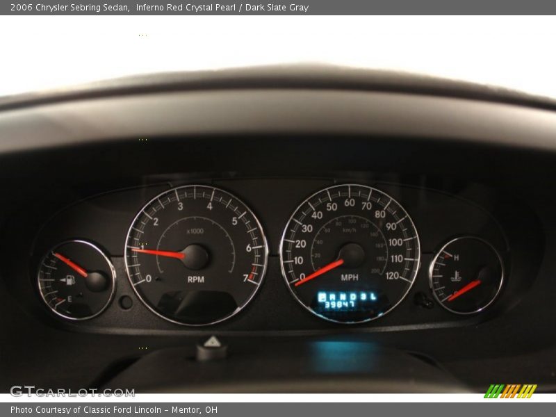 Inferno Red Crystal Pearl / Dark Slate Gray 2006 Chrysler Sebring Sedan