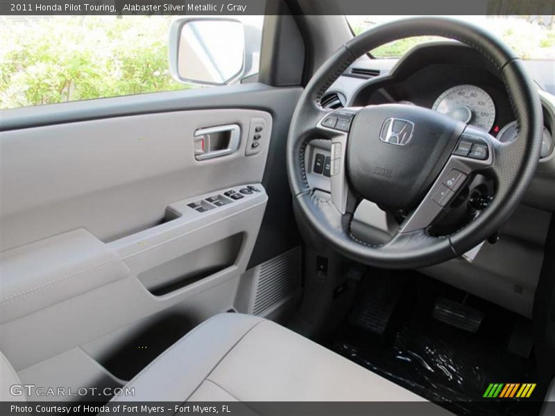 Alabaster Silver Metallic / Gray 2011 Honda Pilot Touring