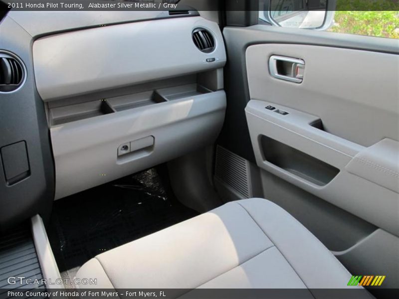 Alabaster Silver Metallic / Gray 2011 Honda Pilot Touring