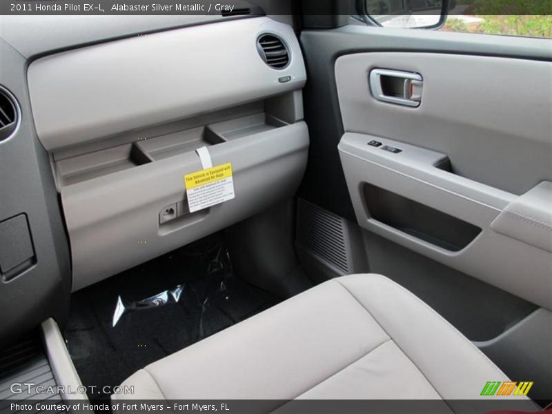 Alabaster Silver Metallic / Gray 2011 Honda Pilot EX-L