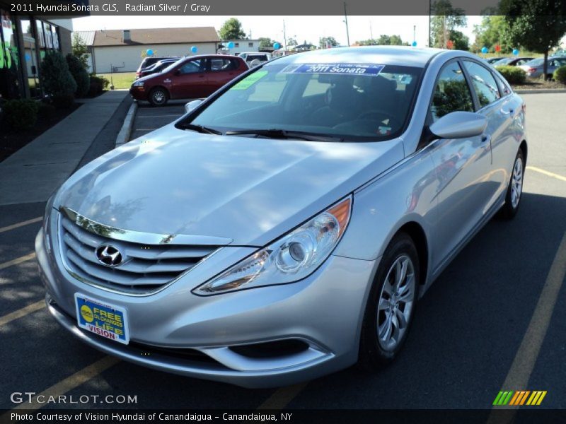 Radiant Silver / Gray 2011 Hyundai Sonata GLS
