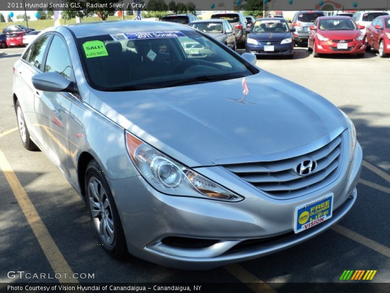 Radiant Silver / Gray 2011 Hyundai Sonata GLS