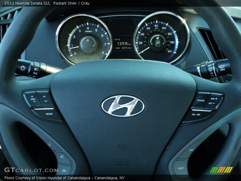 Radiant Silver / Gray 2011 Hyundai Sonata GLS