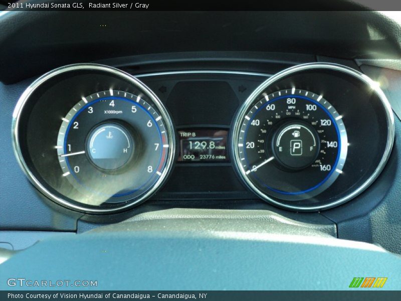 Radiant Silver / Gray 2011 Hyundai Sonata GLS