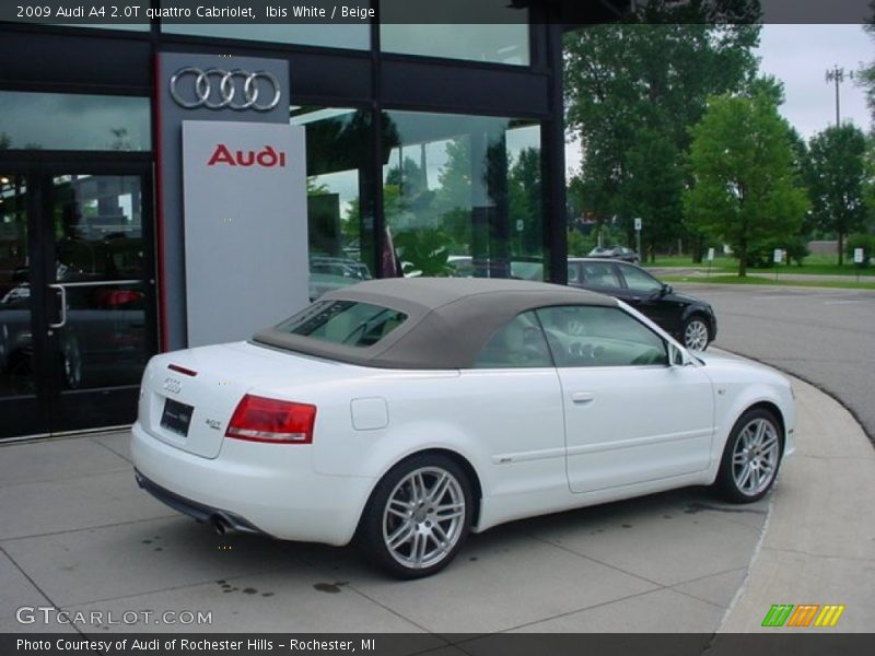 Ibis White / Beige 2009 Audi A4 2.0T quattro Cabriolet