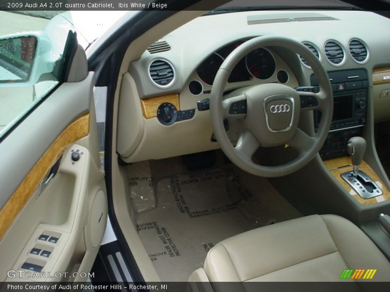 Ibis White / Beige 2009 Audi A4 2.0T quattro Cabriolet