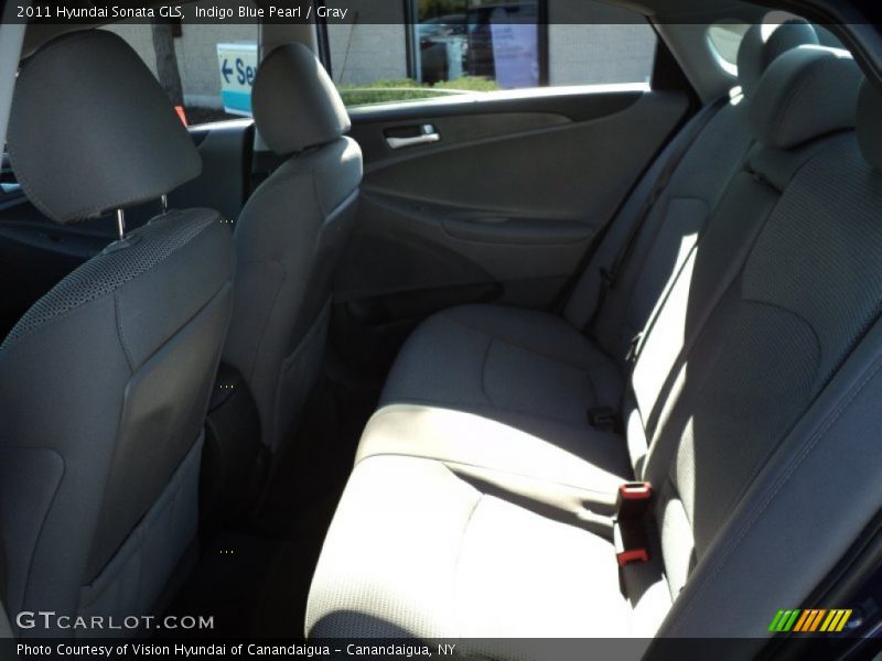 Indigo Blue Pearl / Gray 2011 Hyundai Sonata GLS