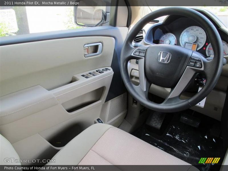 Mocha Metallic / Beige 2011 Honda Pilot EX