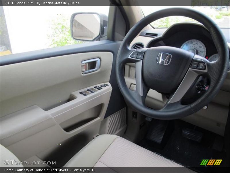 Mocha Metallic / Beige 2011 Honda Pilot EX