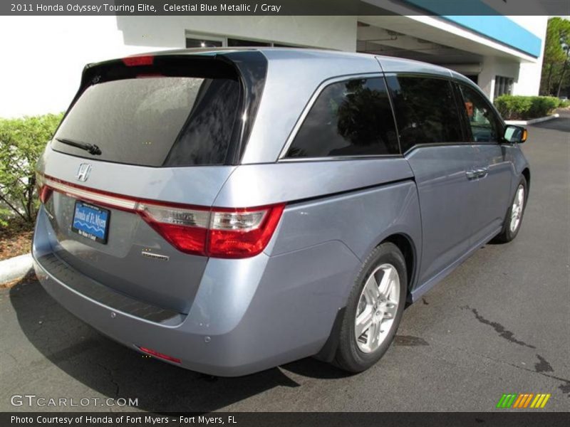 Celestial Blue Metallic / Gray 2011 Honda Odyssey Touring Elite