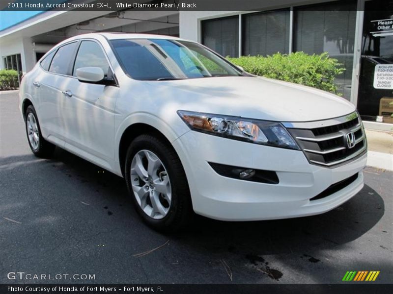 White Diamond Pearl / Black 2011 Honda Accord Crosstour EX-L