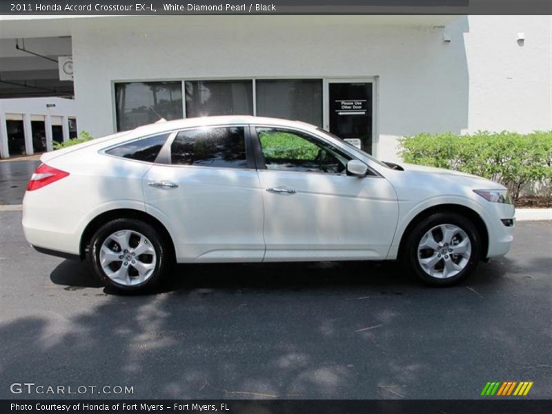 White Diamond Pearl / Black 2011 Honda Accord Crosstour EX-L