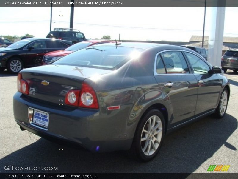 Dark Gray Metallic / Ebony/Brick 2009 Chevrolet Malibu LTZ Sedan