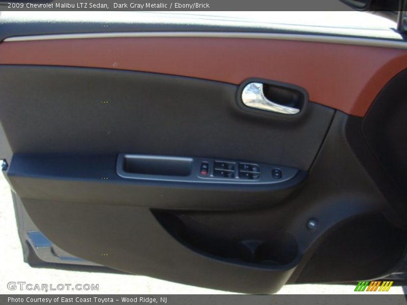 Dark Gray Metallic / Ebony/Brick 2009 Chevrolet Malibu LTZ Sedan