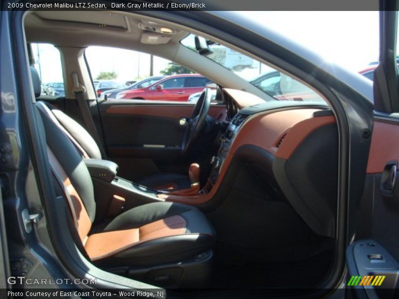 Dark Gray Metallic / Ebony/Brick 2009 Chevrolet Malibu LTZ Sedan