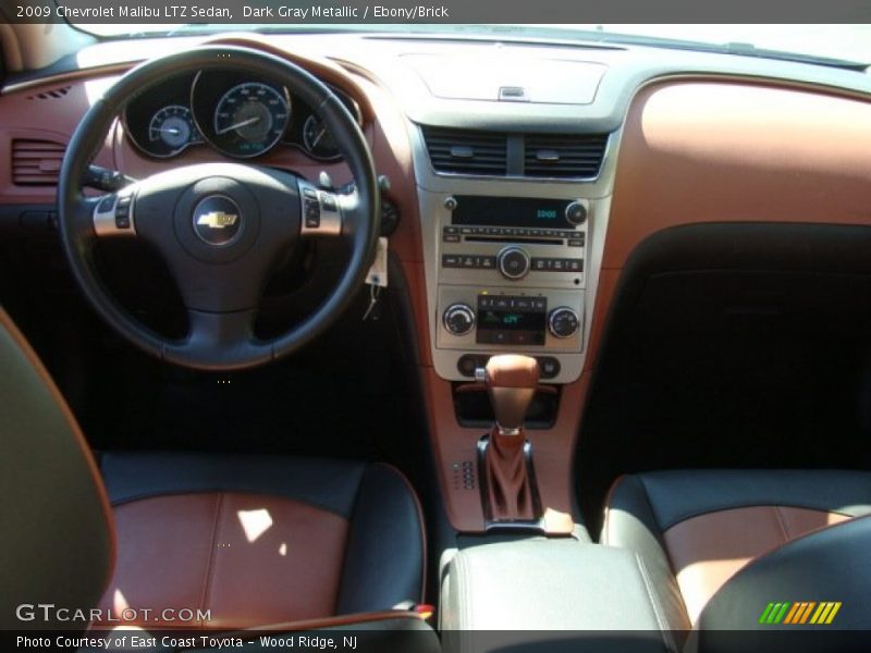 Dark Gray Metallic / Ebony/Brick 2009 Chevrolet Malibu LTZ Sedan