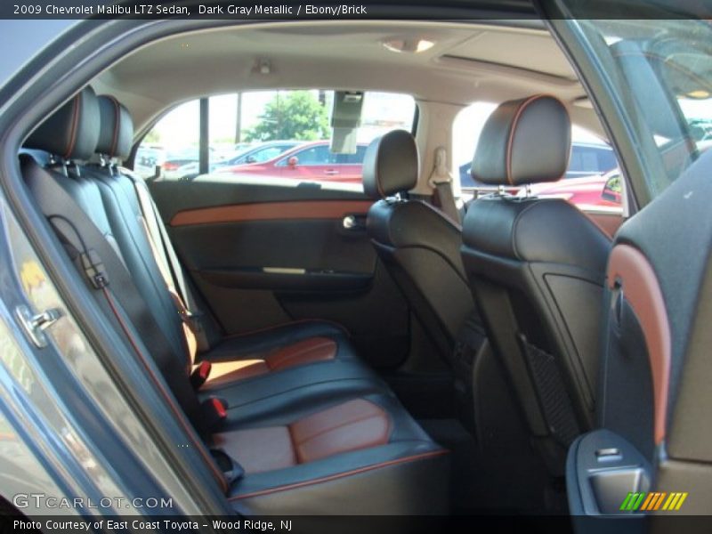 Dark Gray Metallic / Ebony/Brick 2009 Chevrolet Malibu LTZ Sedan