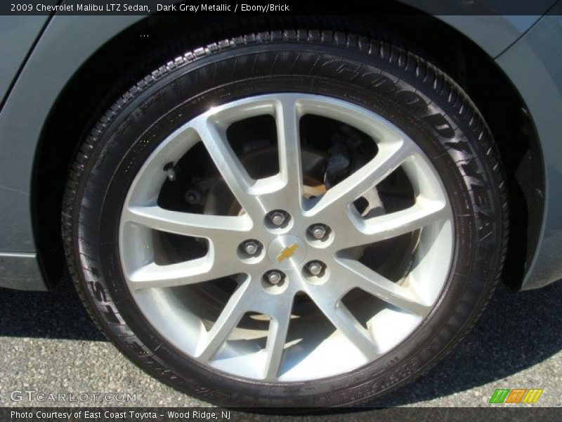 Dark Gray Metallic / Ebony/Brick 2009 Chevrolet Malibu LTZ Sedan