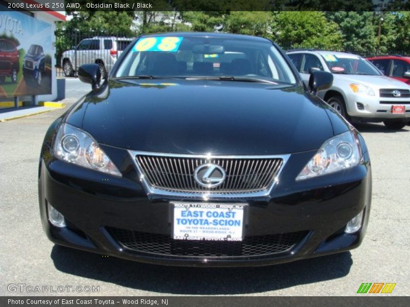 Obsidian Black / Black 2008 Lexus IS 250 AWD