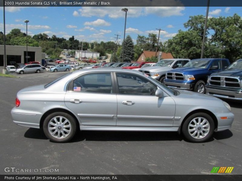 Brilliant Silver Metallic / Black 2003 Hyundai Sonata GLS V6