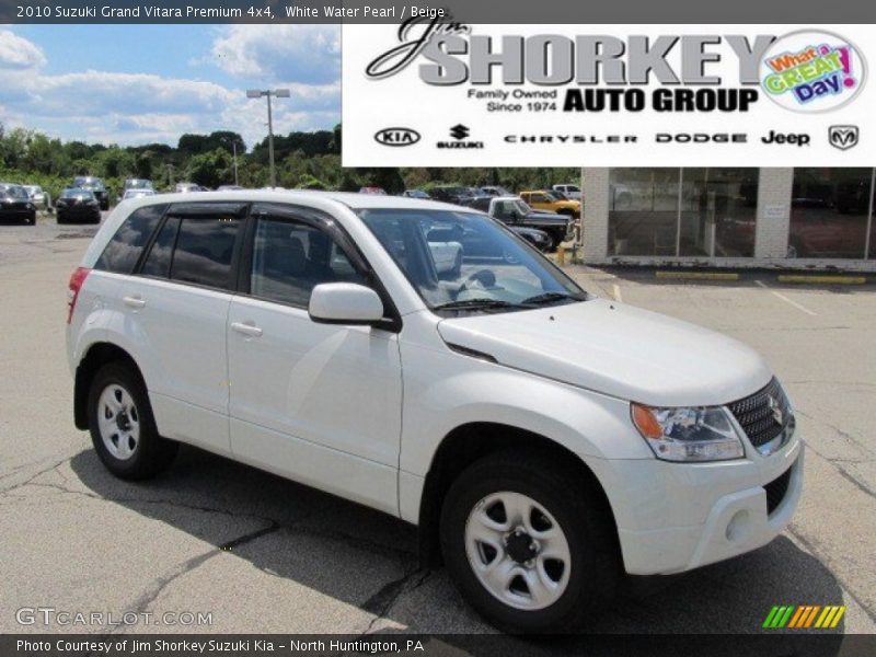 White Water Pearl / Beige 2010 Suzuki Grand Vitara Premium 4x4