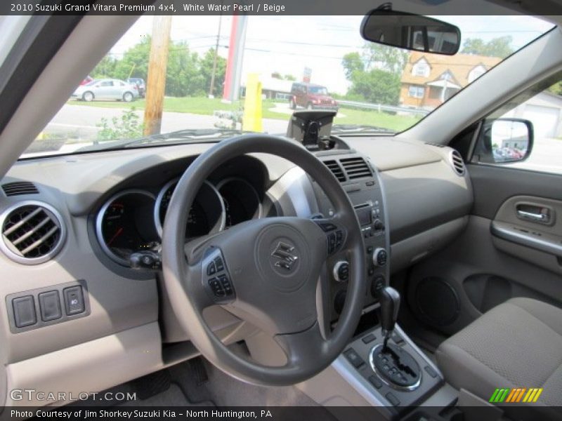 White Water Pearl / Beige 2010 Suzuki Grand Vitara Premium 4x4