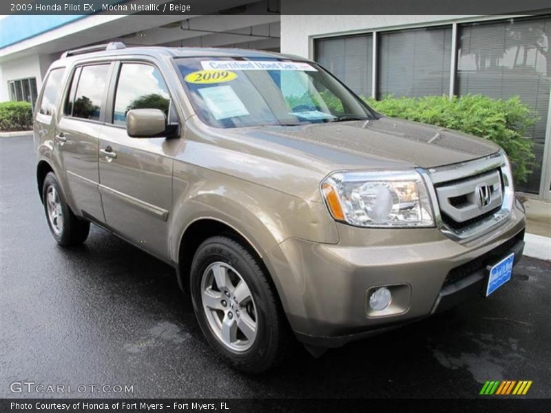Mocha Metallic / Beige 2009 Honda Pilot EX