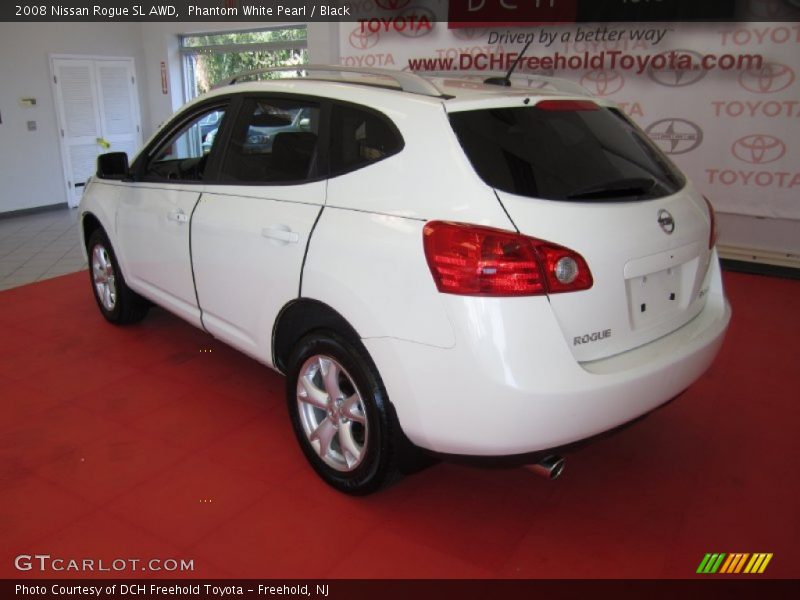 Phantom White Pearl / Black 2008 Nissan Rogue SL AWD