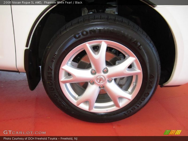 Phantom White Pearl / Black 2008 Nissan Rogue SL AWD