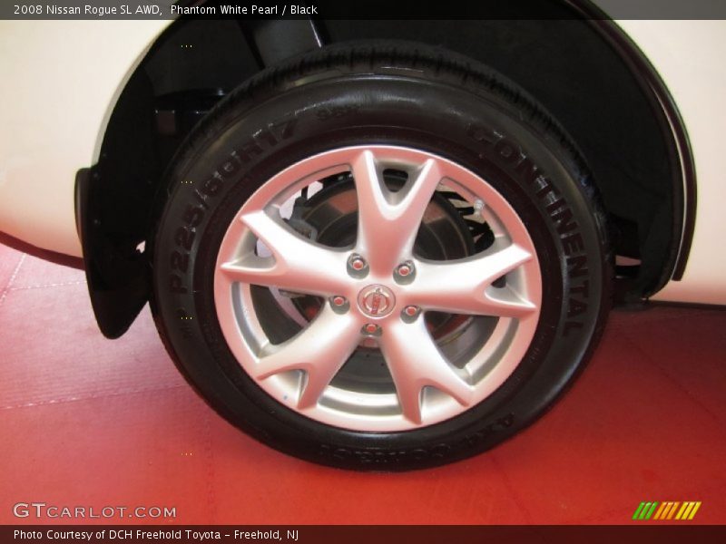 Phantom White Pearl / Black 2008 Nissan Rogue SL AWD
