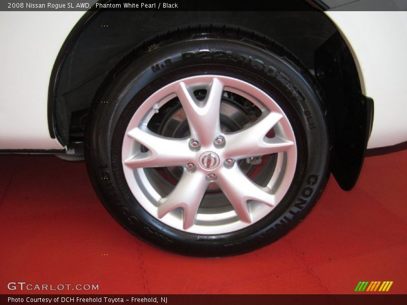 Phantom White Pearl / Black 2008 Nissan Rogue SL AWD