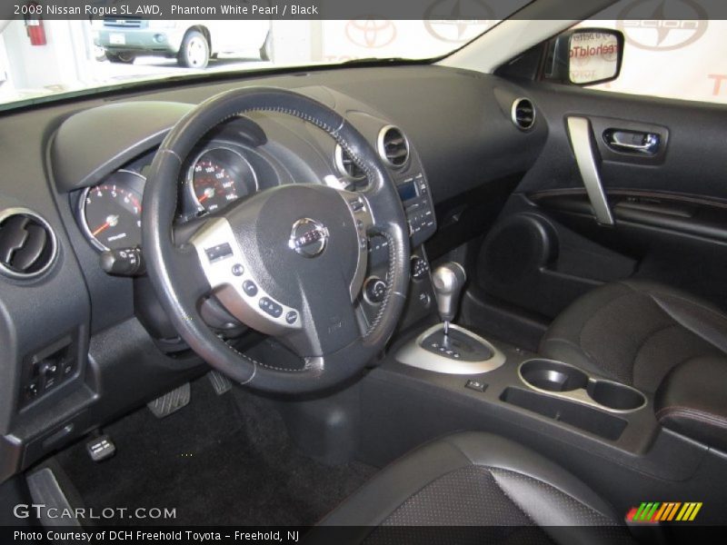 Phantom White Pearl / Black 2008 Nissan Rogue SL AWD
