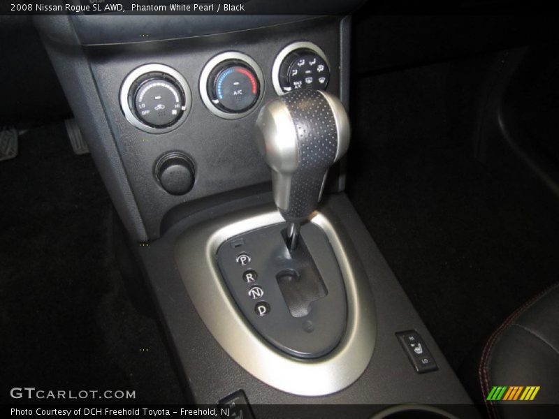 Phantom White Pearl / Black 2008 Nissan Rogue SL AWD