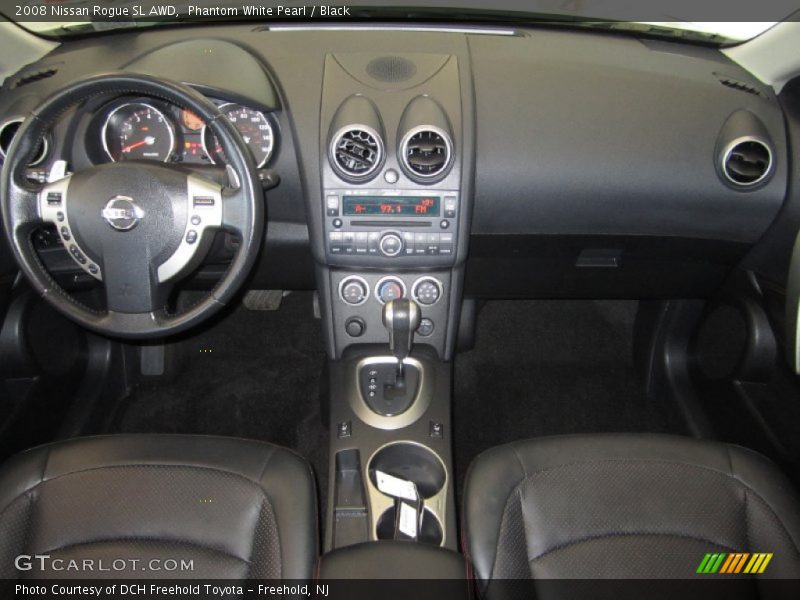 Phantom White Pearl / Black 2008 Nissan Rogue SL AWD