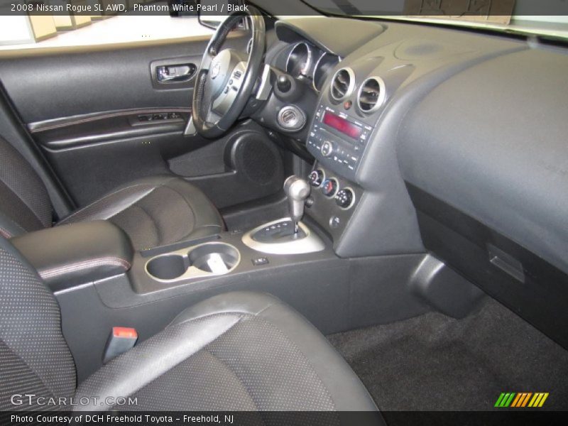 Phantom White Pearl / Black 2008 Nissan Rogue SL AWD
