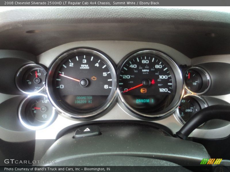 Summit White / Ebony Black 2008 Chevrolet Silverado 2500HD LT Regular Cab 4x4 Chassis