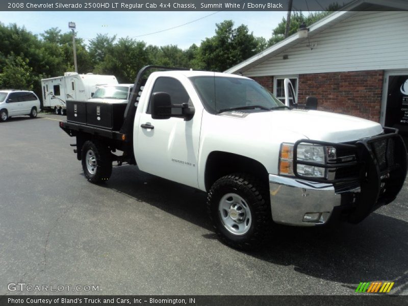 Summit White / Ebony Black 2008 Chevrolet Silverado 2500HD LT Regular Cab 4x4 Chassis