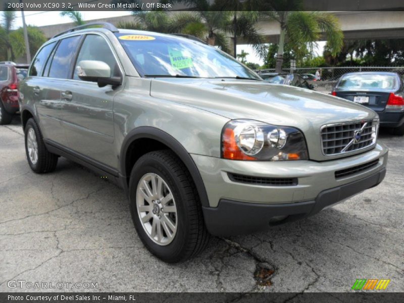 Willow Green Metallic / Off Black 2008 Volvo XC90 3.2