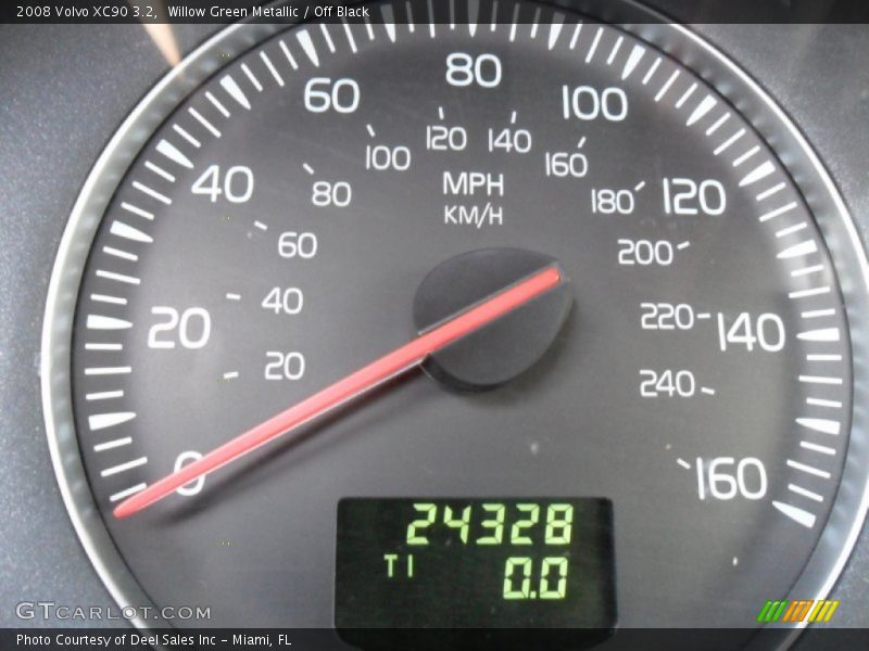 Willow Green Metallic / Off Black 2008 Volvo XC90 3.2